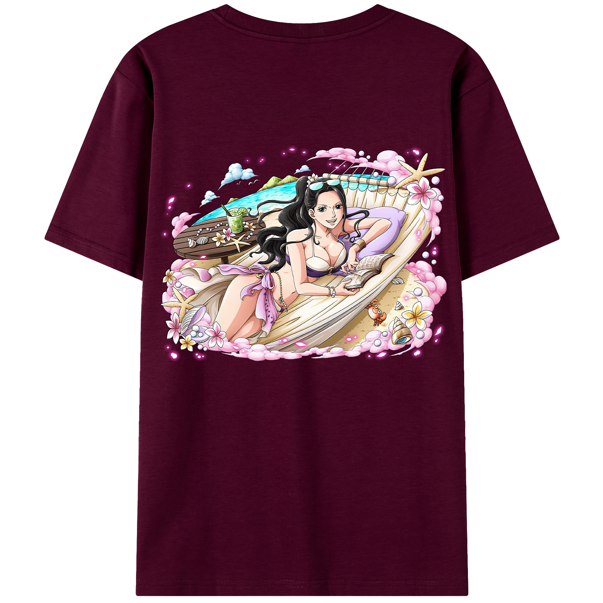 ワンピース ニコ・ロビン ONE PIECE Nico Robin レディース半袖Tシャツ(バックプリント)